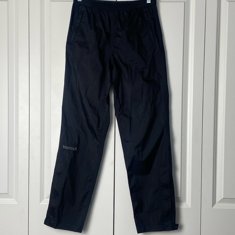 Kids Marmot PreCip Windbreaker Parachute Rain Eco Pants Black Size XL